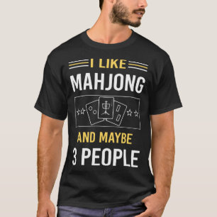 Misschien 3 Mensen Mahjong Majong Mah Jong Mah Jon T-shirt
