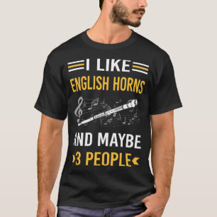 Misschien 3 personen Engelse hoorn Cor Anglais T-shirt