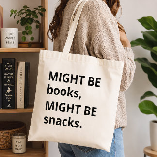 Misschien Boeken Misschien Hapjes Grappige Boeklie Tote Bag