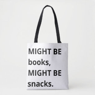 Misschien Boeken, Misschien Snacks Tote Tas, Snack Draagtas