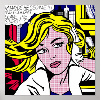 Misschien door Roy Lichtenstein Poster