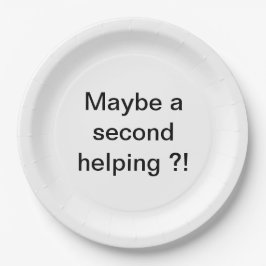 Misschien een tweede ?! papieren bordje