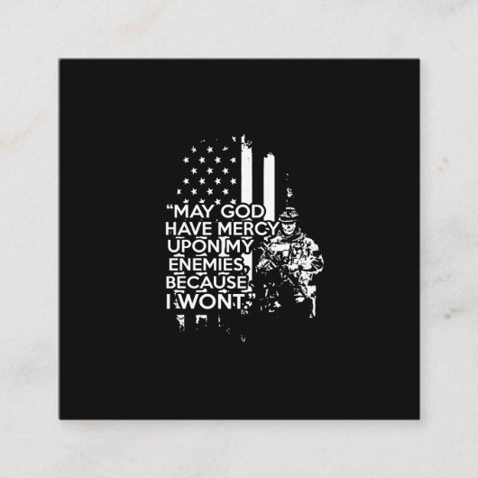 Misschien heeft God medelijden met mijn vijanden, Vierkante Visitekaartje (Voorkant)