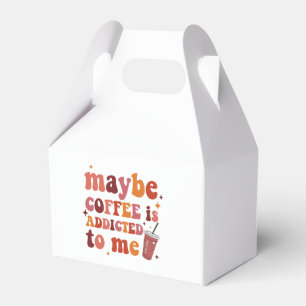 Misschien is koffie verslaafd aan mijn kleding bedankdoosjes