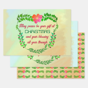 MISSCHIEN KAN VREDE UW VERMOGEN ZIJN IN CHRISTMAS INPAKPAPIER VEL