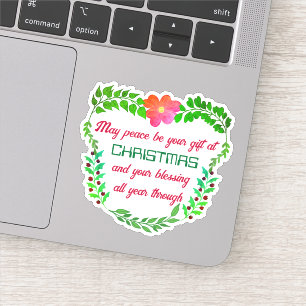 MISSCHIEN KAN VREDE UW VERMOGEN ZIJN IN CHRISTMAS STICKER