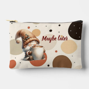 "Misschien later" Happy Gnome Drink Coffee Accesso Etui