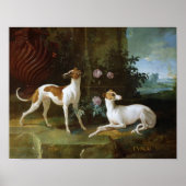 Misse en Turlu, twee windhonden van Louis XV Poster (Voorkant)