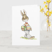 Missed Date Apology Rabbit Kaart (Gele Bloem)