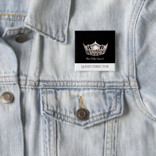 Misser America Ladies de Speld van Directeur Vierkante Button 5,1 Cm