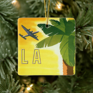 missie in Los Angeles, Californië met Palm Keramisch Ornament