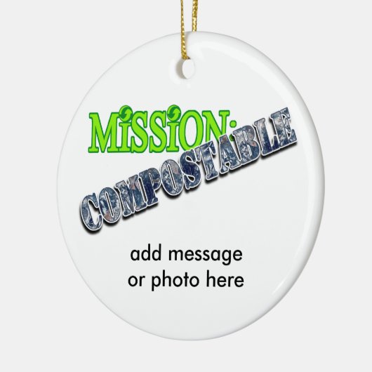 Missie: SAMENGESTELD Keramisch Ornament (Links)