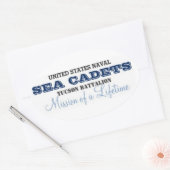 Missie van een leven lang ovale sticker (Envelop)