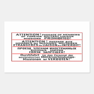 Missiengeborabilia Rechthoekige Sticker