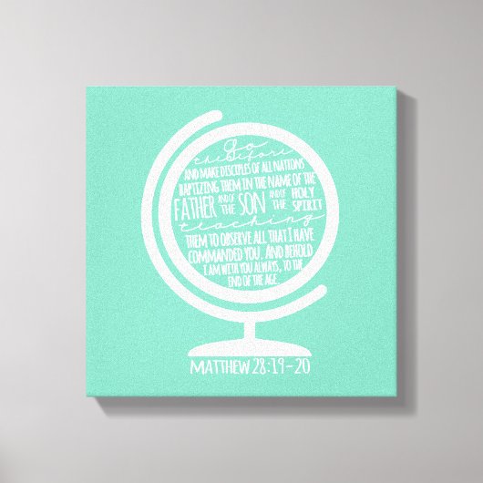 Missies Canvas: Grote Commissie op Wereldbol Canvas Afdruk (Voorkant)