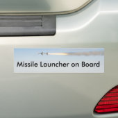 Missile Launcher aan boord Bumpersticker (Op auto)