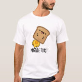 Missile Toast Grappige Mistletoe Puns T-shirt (Voorkant)