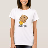 Missile Toast Grappige Mistletoe Puns T-shirt (Voorkant)