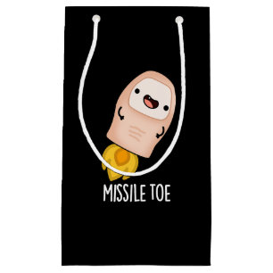Missile Toe Funny Mistletoe Pun Dark BG Klein Cadeauzakje