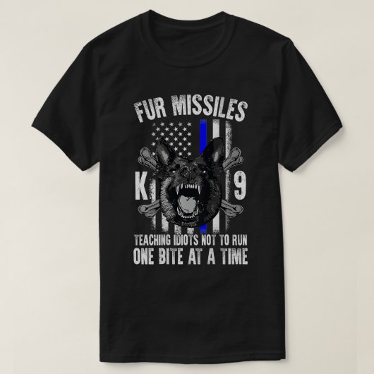Missiles die idioten leren om niet één biet A te d T-shirt (Design voorkant)