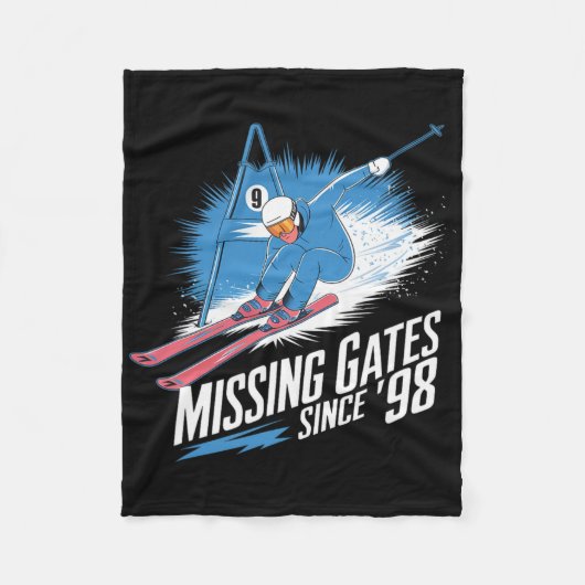 Missing Gates Since 98 Alpine Skiing  Fleece Deken (Voorkant)