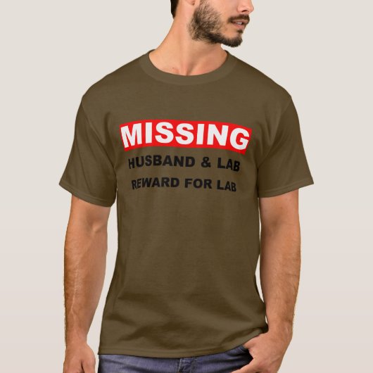 Missing Husband Lab T-shirt (Voorkant)
