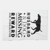 MISSING WEIMARANER KITCHEN TOWEL 16x24 WHITE Theedoek (Horizontaal)