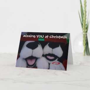 "MISSING YOU AT CHRISTMAS", EEN PUPPY FEESTDAGEN KAART