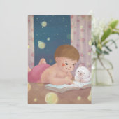 Missing You: Boy & Cat Illustratie Kaart (Staand voorkant)