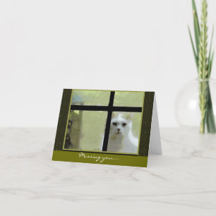 Missing You - Cat at Window Kaart