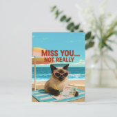 Missing You Cat est sur la carte postale de la pla (Debout devant)