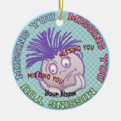 Missing You Face  Keramisch Ornament (Voorkant)