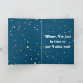 "Missing You" Kaart met Schattigee Basset Hound, a (Binnen)