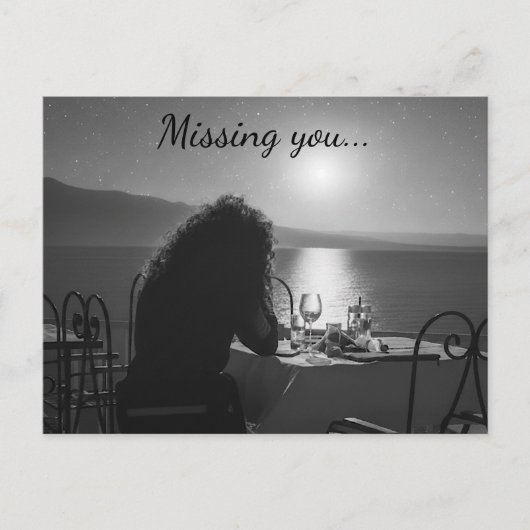 Missing you Postcard Briefkaart (Voorkant)