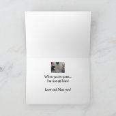 Missing You, Romantisch Aangepaste Schattigee Gold Kaart (Binnen)