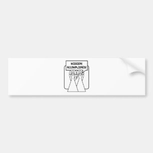 "Mission AcCompleted" huwelijk (homoseksueel) Bumpersticker