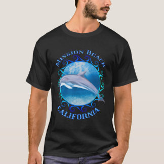 Mission Beach California Vakantie Dolfijn T-shirt