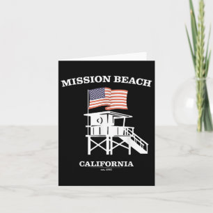 Mission Beach Shirt Retro San Diego Californië Bea Kaart