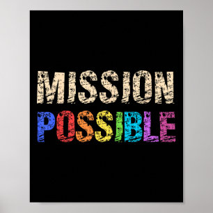 Mission Mogelijk Motivatie Inspirerend School Poster