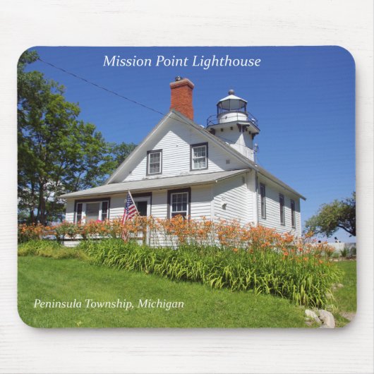 Mission Point Lighthouse mousepad Muismat (Voorkant)