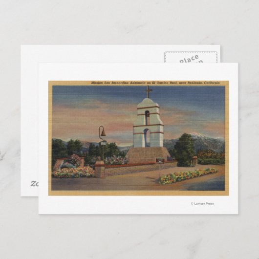 Mission San Bernardino Asistencia Briefkaart (Voorkant / Achterkant)