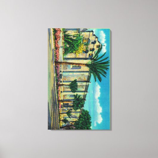 Mission San Gabriel San Garbriel, CA Canvas Afdruk (Voorkant)