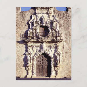 Mission San Jose, Texas - uitgebreide voorfaçade Briefkaart
