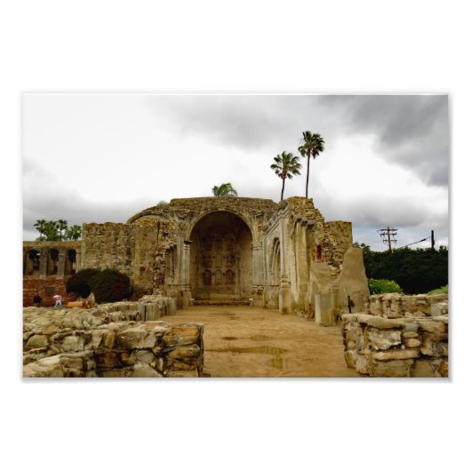 Mission San Juan Capistrano Foto Afdruk (Voorkant)