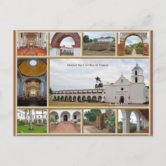 Mission San Luis Rey Briefkaart (Voorkant)