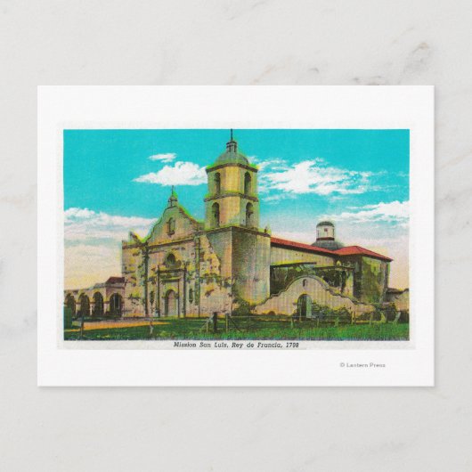 Mission San Luis, Rey de FranciaOceanside, CA Briefkaart (Voorkant)