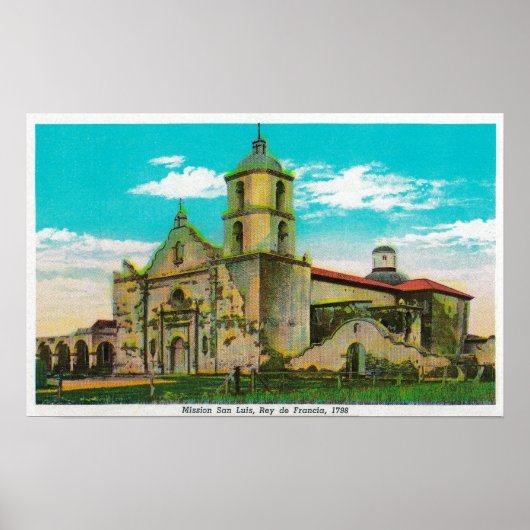 Mission San Luis, Rey de FranciaOceanside, CA Poster (Voorkant)