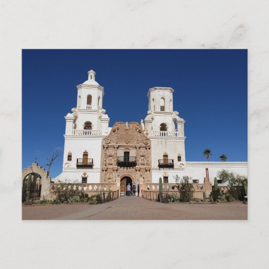 Mission San Xavier Del Bac, Tucson AZ Briefkaart (Voorkant)