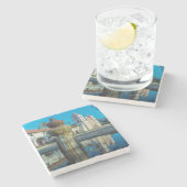 Mission Santa Barbara Stenen Onderzetter (Zijkant)