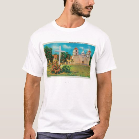 Mission Santa Barbara Uitzicht T-shirt (Voorkant)